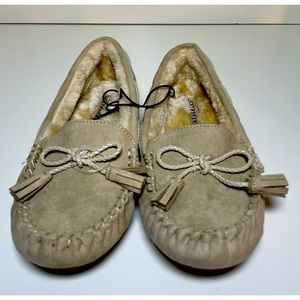Fur Lined Moccasins size 9. Lucky Brand Leather.